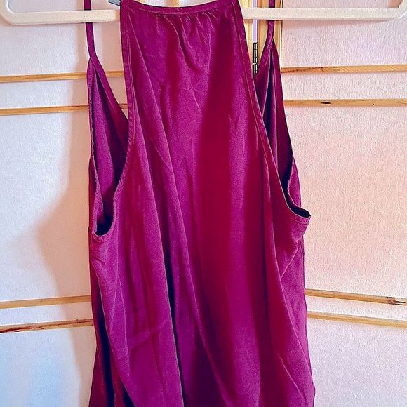 NWT! Rich Wine,Velvety Smooth,SO Soft-Anthropologie’s Jenny Button Cami/tank top - Picture 2 of 11